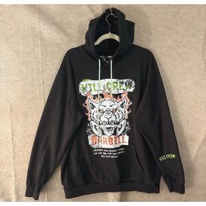 Kill Crew Black Hoodie with Green and White Graphics